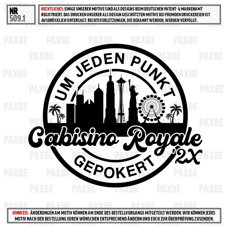 cityscape, silhouette, Rundlogo, Cabisino Royale, Logo-Design, Stadt-Skyline, Silhouette, Rundlogo, Textzug, Kunstwerk