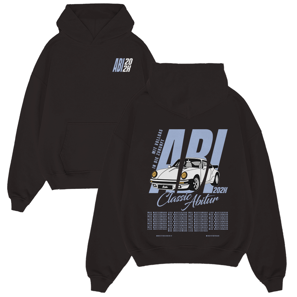 Hoodie, Schwarz, Kapuzenpullover, Auto-Aufdruck, Grafik-Design, Hoodie, Schwarzer Hoodie, Auto-Grafik, Blaues Print, Vordertasche