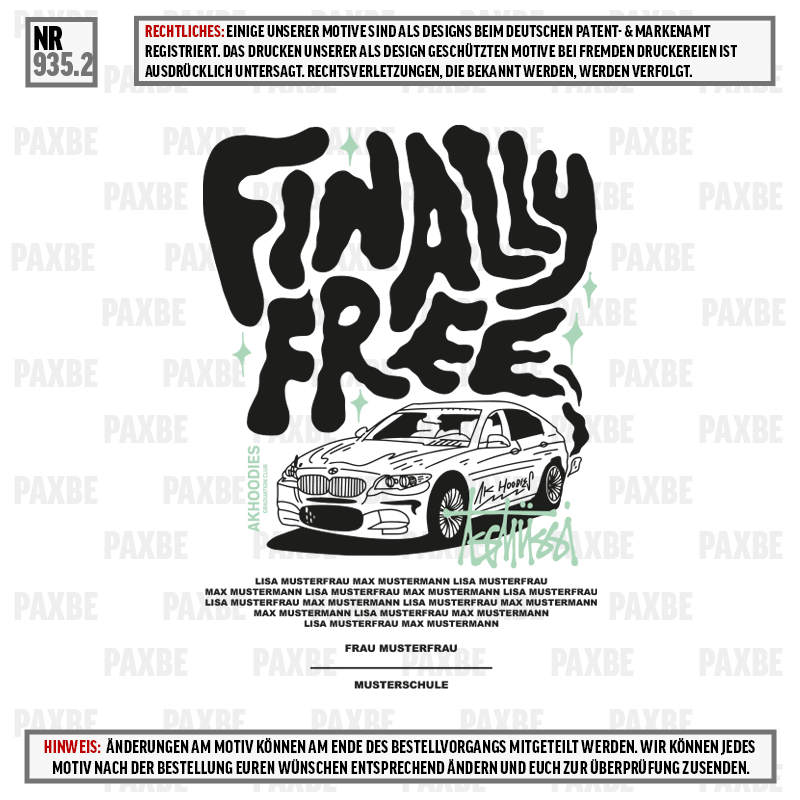 TSCHÜSSI X FINALLY FREE 935.2 TSCHÜSSI X FINALLY FREE 935.2