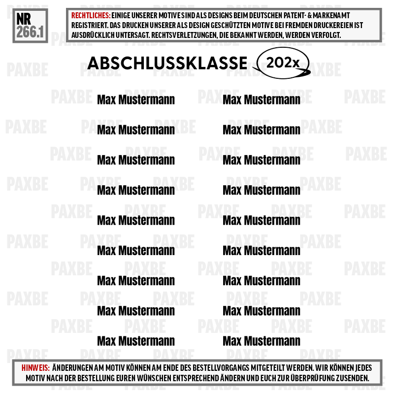 FIRST CLASS MACHT DEN ABFLUG 266.1 FIRST CLASS MACHT DEN ABFLUG 266.1