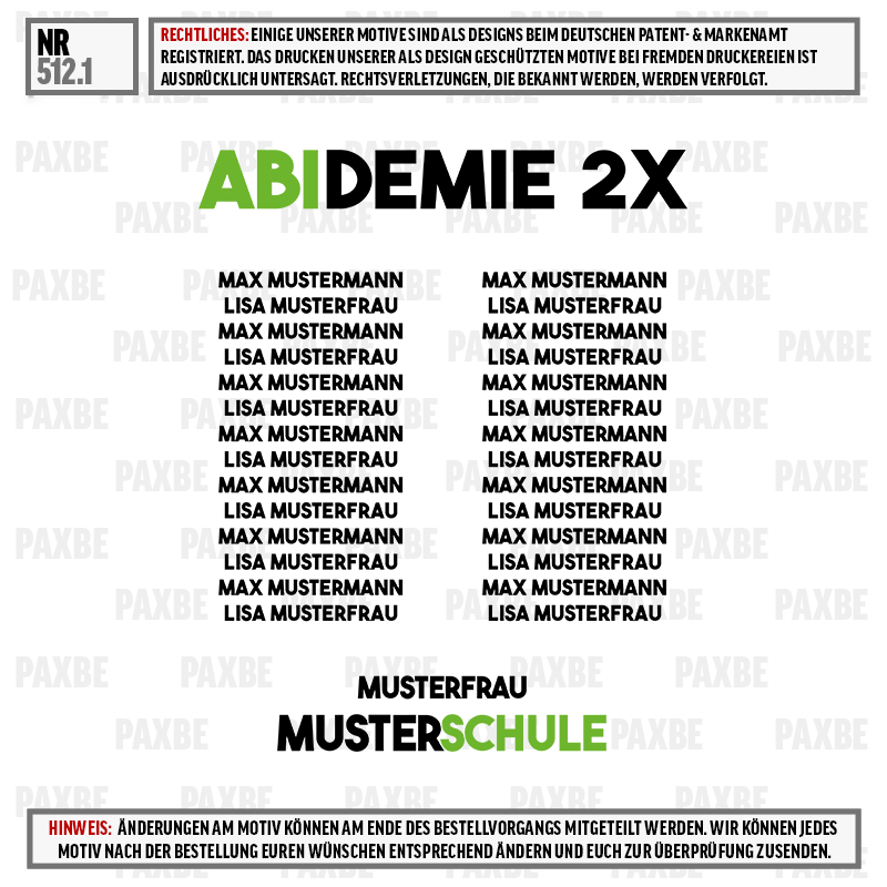 name tag, musterfrau, schule, abidemie 2x, max musterfrau, shirt, t-shirt, unisex, reversible, colorblock