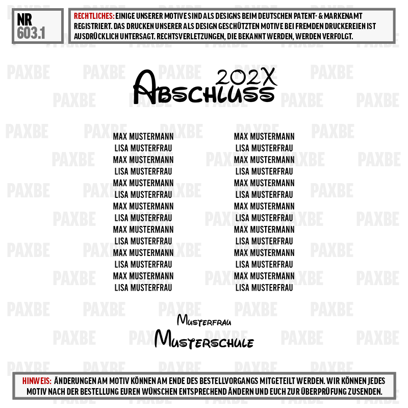 Name, Musterfrau, Musterfrau, Musterschaft, Mustername, abschluss, musterfrau, musterkollektion, 202X, schule