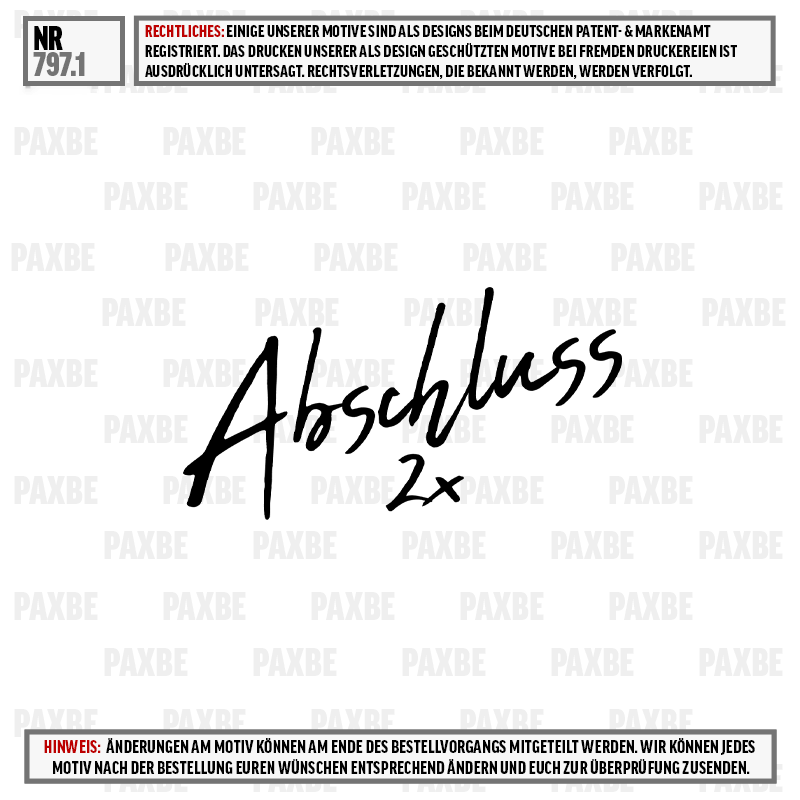 Abschluss, Handschrift, Schriftzug, 2x, Abschlussmotiv, abschuss, 2x, Poster, Druck, Motiv