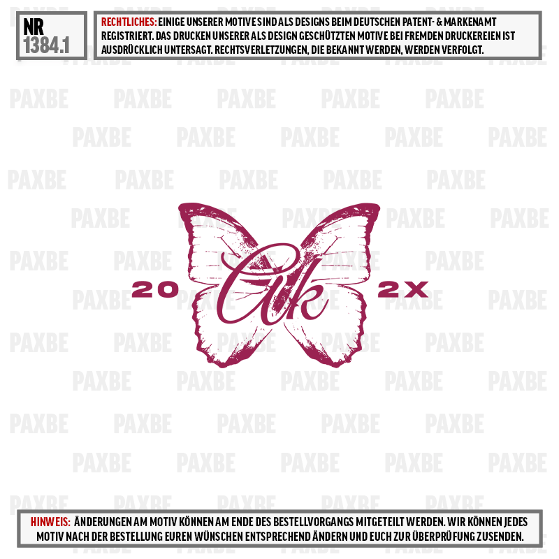 Schmetterling-Logo, Grafik, Zahl 20, Zahl 2x, Kunstmotiv