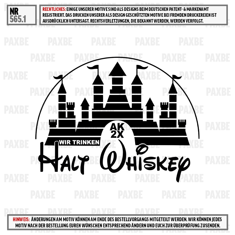 Schloss, Schloss-Silhouette, Whiskey-Label, AK 2X?, Wir trinken, Burg, Whiskey, Logo,  Burghäuschen Silhouette, Etikett