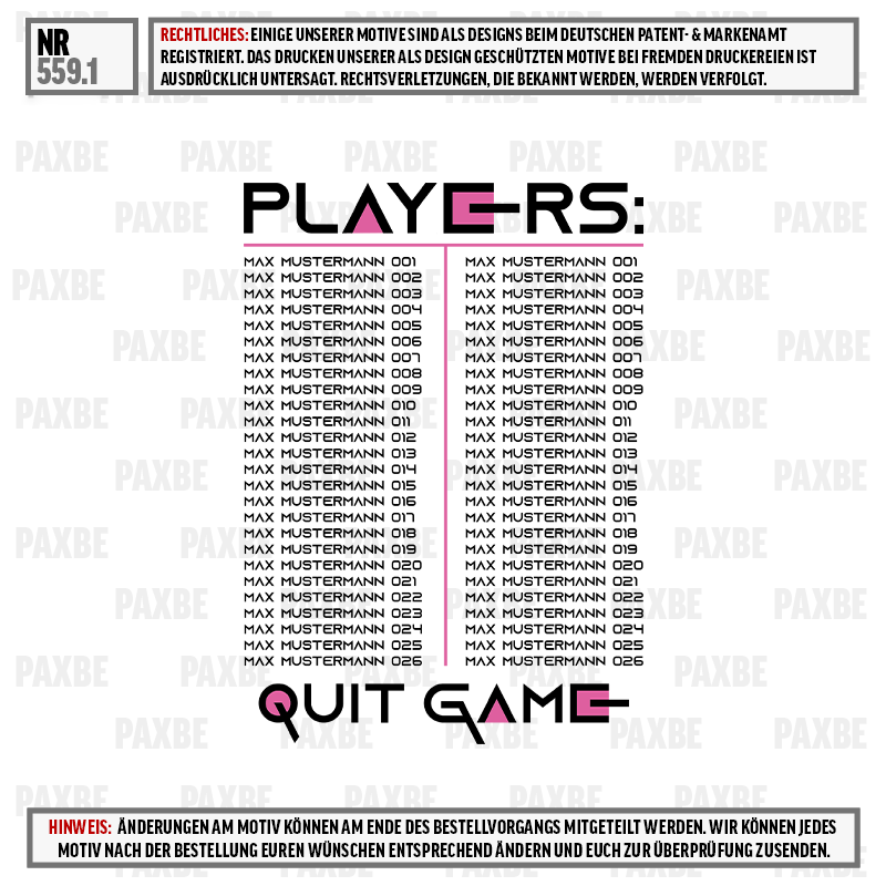 Poster, Spieltitel, Liste, Qualität, markenloses Design, Spielhülle, Tastatur, Arcade-Stil, Pinker Akzent, Textlogo