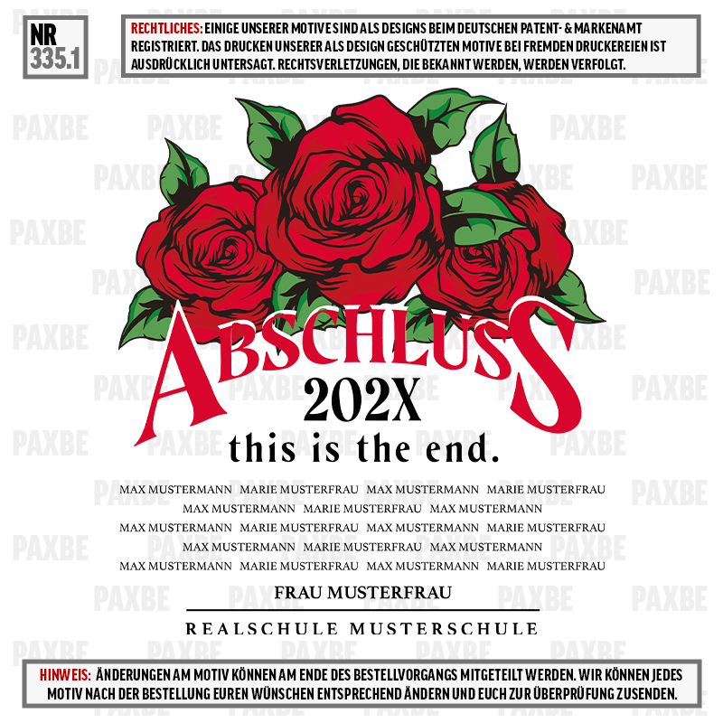 THIS IS THE END ROSE 335.1 THIS IS THE END ROSE 335.1