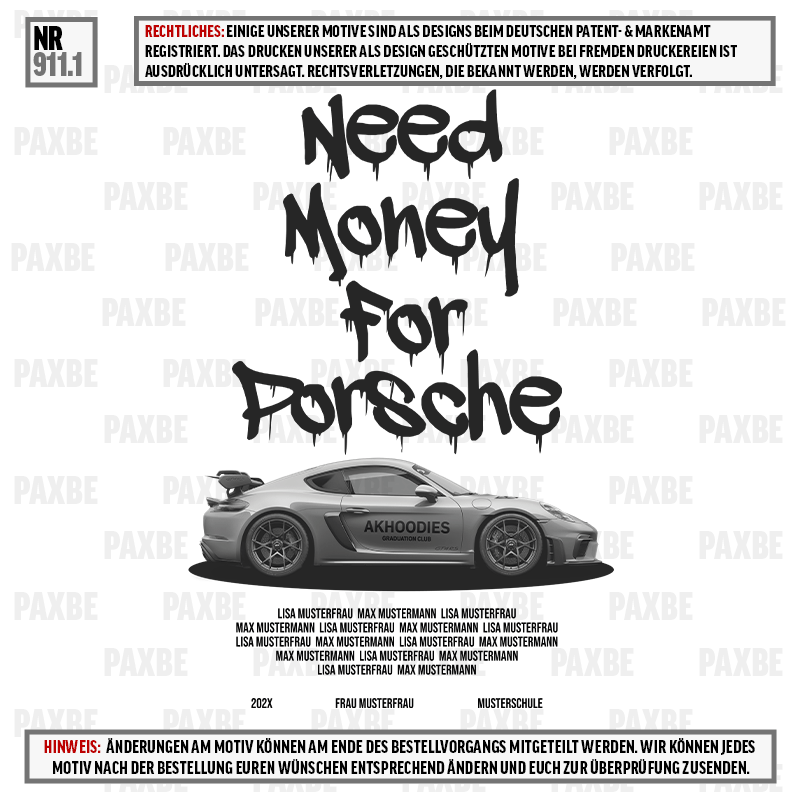 NEED MONEY FOR PORSCHE 911.1 NEED MONEY FOR PORSCHE 911.1
