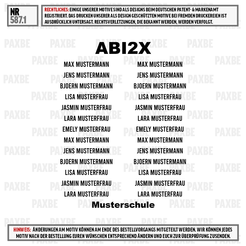 Musterbild, Musterfirma, Logo-Muster, Musterseite, Schriftzug AB12X, Musterbild, Namensliste, Musterfirma, Schriftzug, Musterlogo