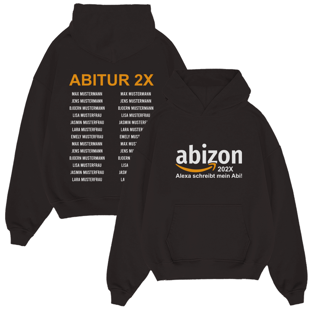 Hoodie, Sweatshirt, Schwarz, Bedruckt, Abizon 202X, Hoodie, Schwarz, Unisex, Pullover, Druck