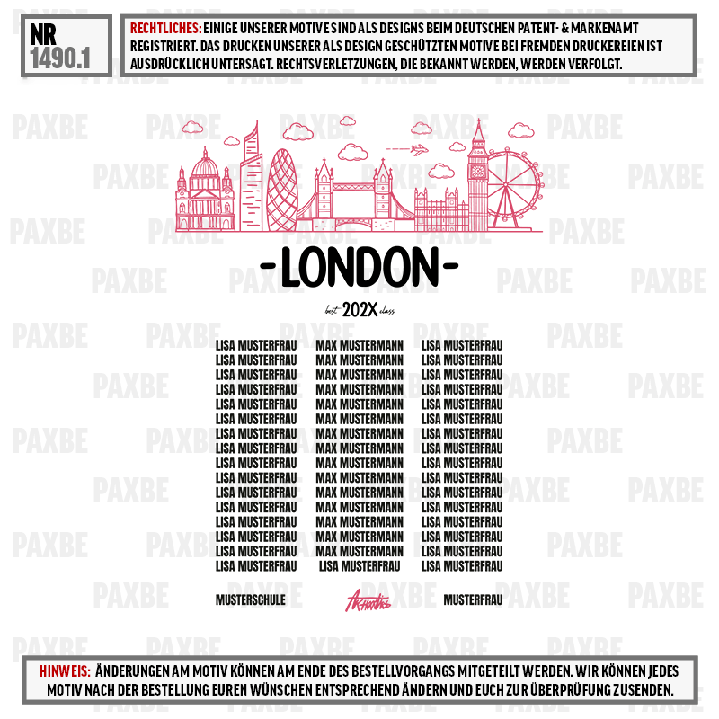 LONDON, T-Shirt, Grafik, Druck, Stadtansicht, London, Stadtansicht, Kunstdruck, Stoffdruck, Linienzeichnung
