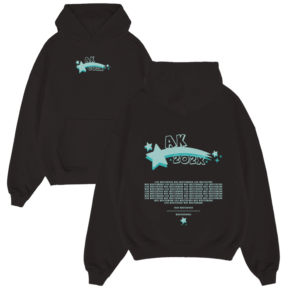 Hoodie, Pullover, Schwarz, Grafik, Sterne, Hoodie, Kapuze, Schwarz, Sterne, Aufdruck