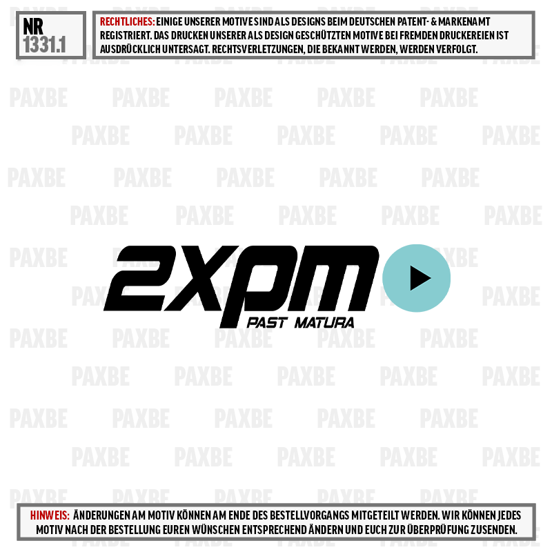 Logo, 2xpm, Past Matura, Grafik, Abspielen-Button