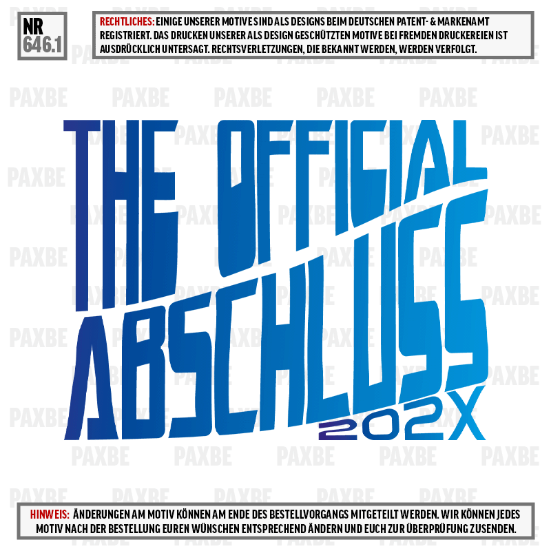 THE OFFICIAL ABSCHLUSS 646.1 THE OFFICIAL ABSCHLUSS 646.1