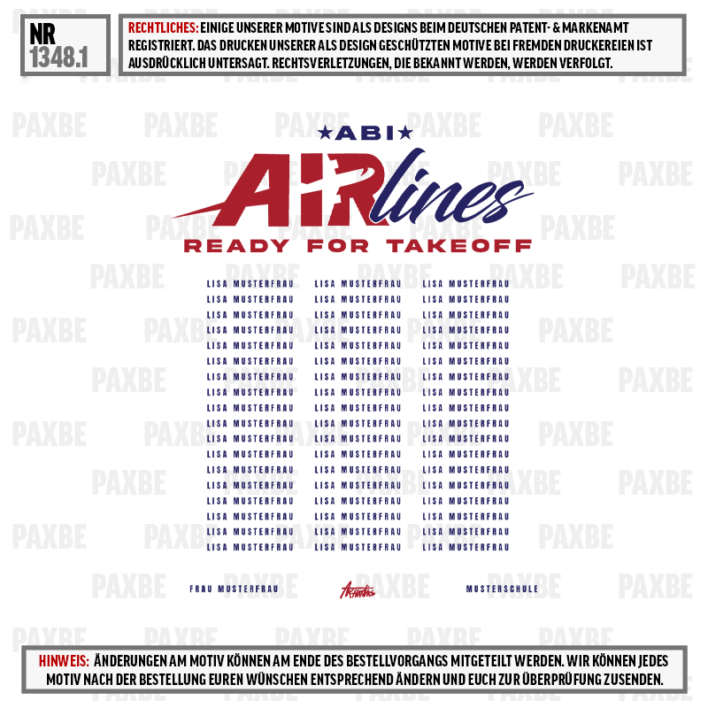 airlines, Mockup, Training, Musterfrau, Flugzeug, airlines, ready for takeoff, logo, pattern, text