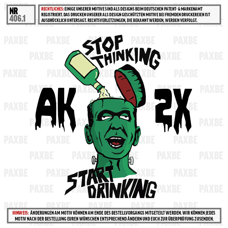cartoon, grünes gesicht, flasche, getränk, start drinking, cartoon, grüner, trinken, Flasche, Stop Thinking