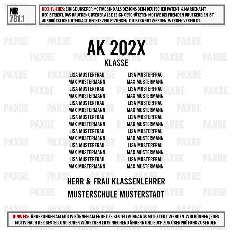 دان, کل, AK 202X, KLASSE, MUSTERFREI