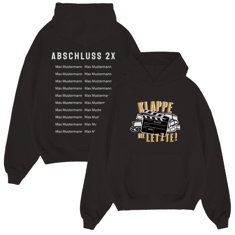 Hoodie, Kapuze, Schwarz, Clapperboard, Design, hoodie, schwarz, hoodie mit druck, print, klapperkasten
