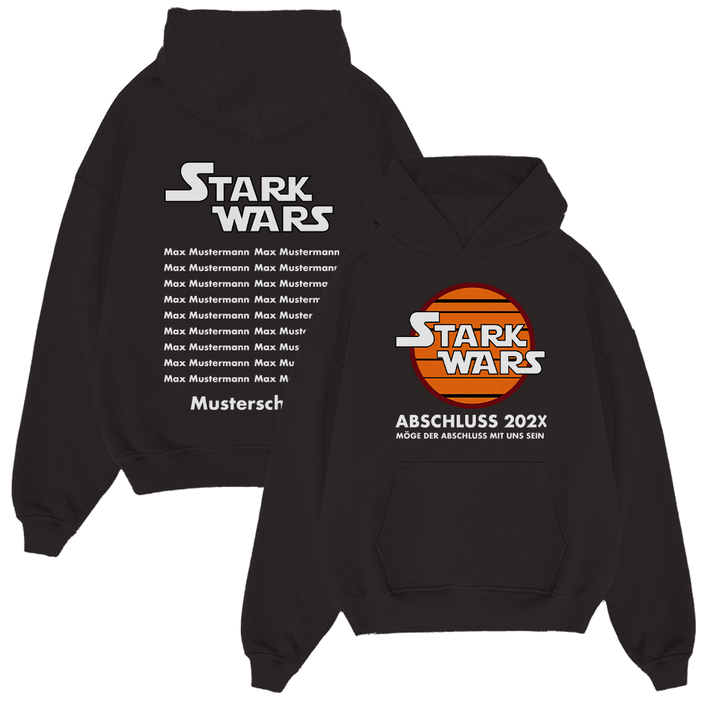 Hoodie, Kapuze, Schwarz, Stark Wars, Abschluss 202X, Hoodie, Stark Wars, Abschluss 202X, Logo, Kapuzenpullover