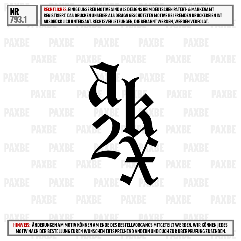 Kalligraphie, Schriftzug, Monogramm, Tattoo-Stil, Schwarzdruck, Monogram, Buchstabenlogo, Schwarz, Kalligraphie, Graffiti-Stil