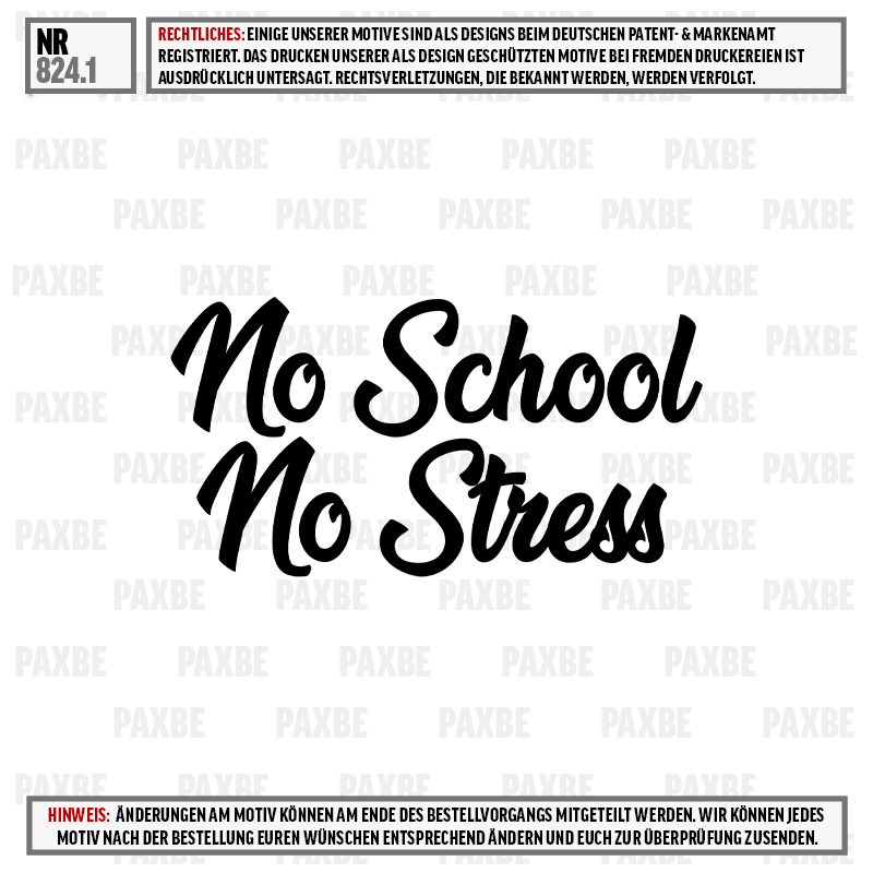 no school, no stress, no školas?, no school, no stress, motif, handwritten, quote