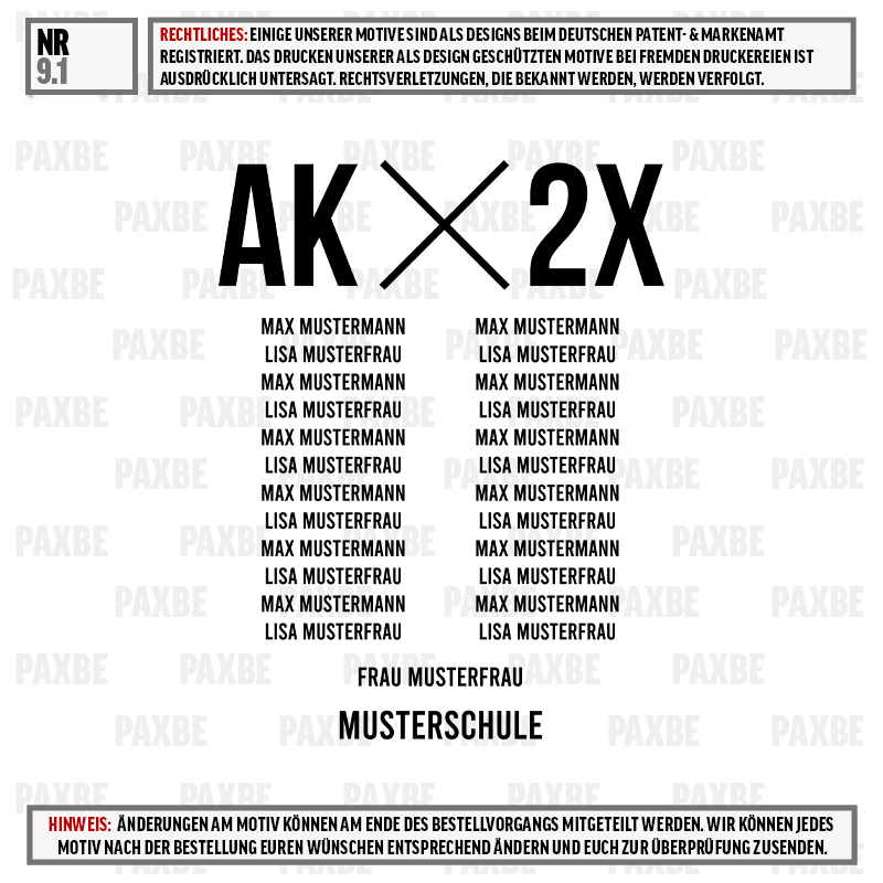 text, poster, logo, MUSTERFRAU, MUSTERSCHULE, Musterkollektion, AK, 2X, MUSTERFRAU, MUSTERSCHULE