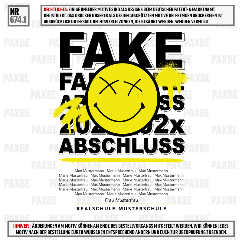 FAKE ABSCHLUSS 674.1  FAKE ABSCHLUSS 674.1