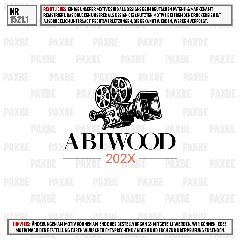 Filmprojektor, Schwarz-Weiß-Motiv, Schriftzug, 202X-Jahreszahl, Filmprojektor, Kameramotiv, Schwarz-Weiß, Schriftzug, 202X