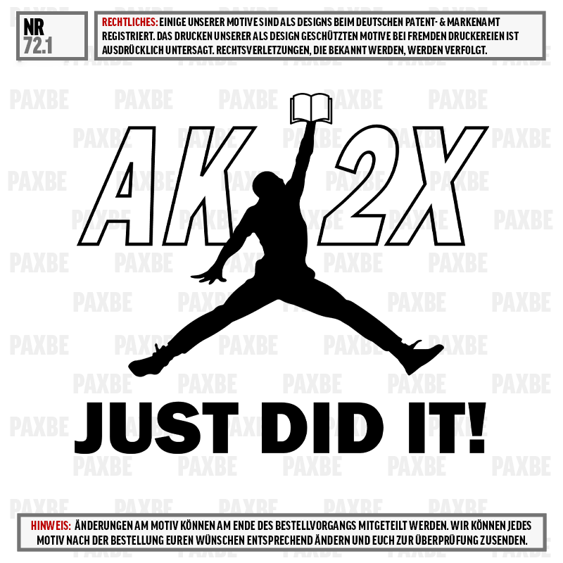 Stoffbild, Sportfigur, Sprache, AK 2X, Just Do It!