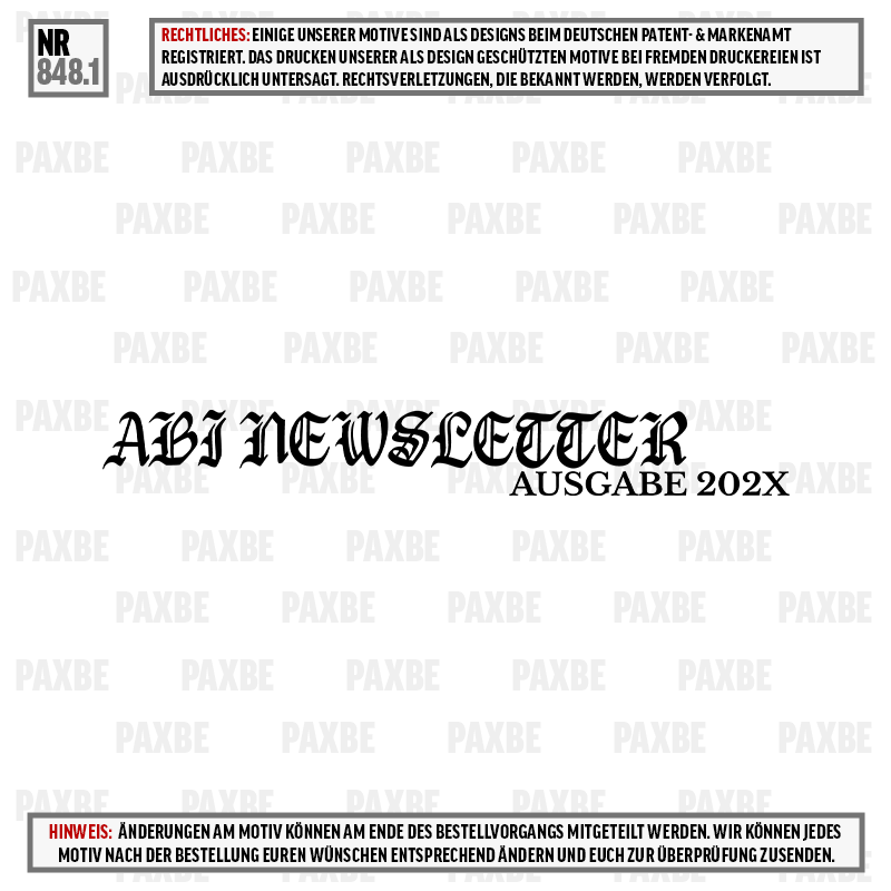 ABI NEWSLETTER 848.1  ABI NEWSLETTER 848.1