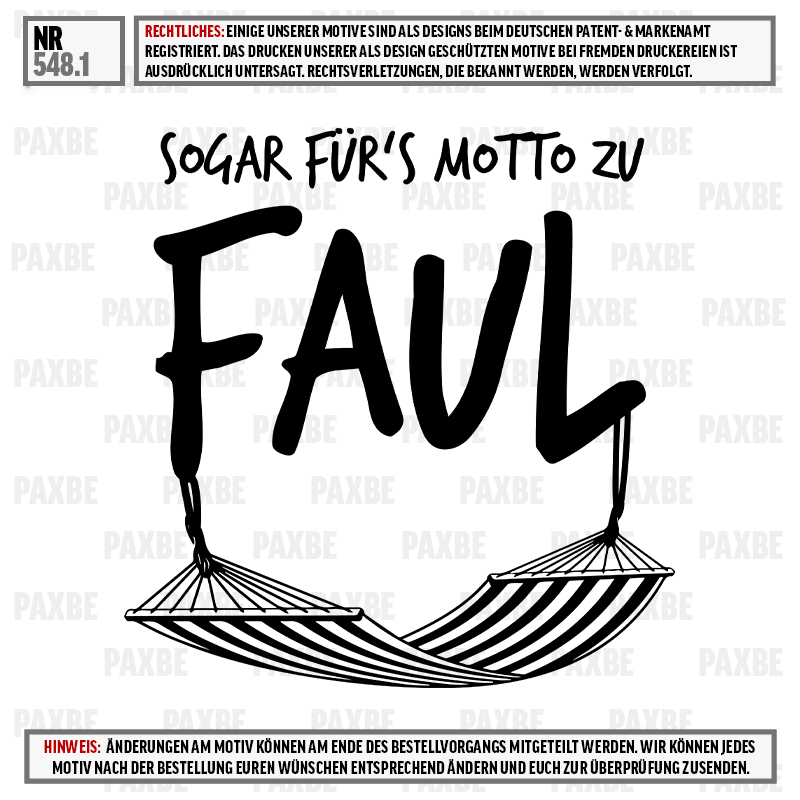 Hängematte, Aufdruck, Faul, Sloganmotiv, Schnörkel-Schrift, Motiv, Faul, Hängematte, Spruch, Kunstprint
