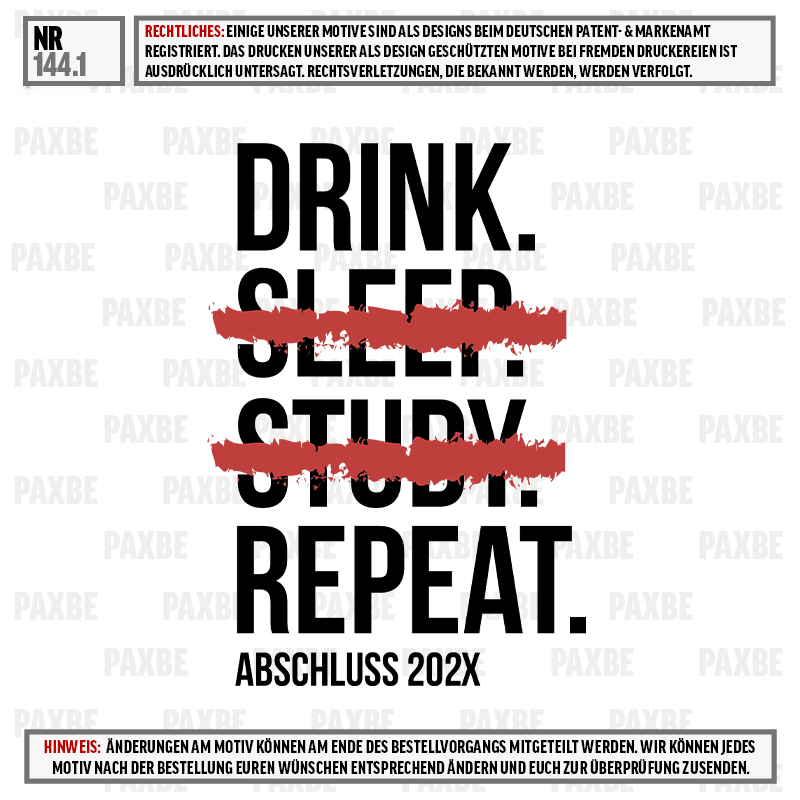 text, poster, drunk, repeat, abschluss 202x, T-Shirt, Slogan, Text-Print, Graphic, Statement