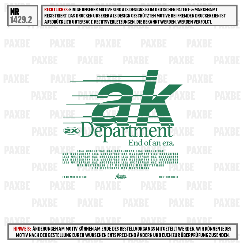 logo, ak Abteilung, Ende einer Ära, grüner Text, 2x, tshirt, logo, graphic, grün, mode