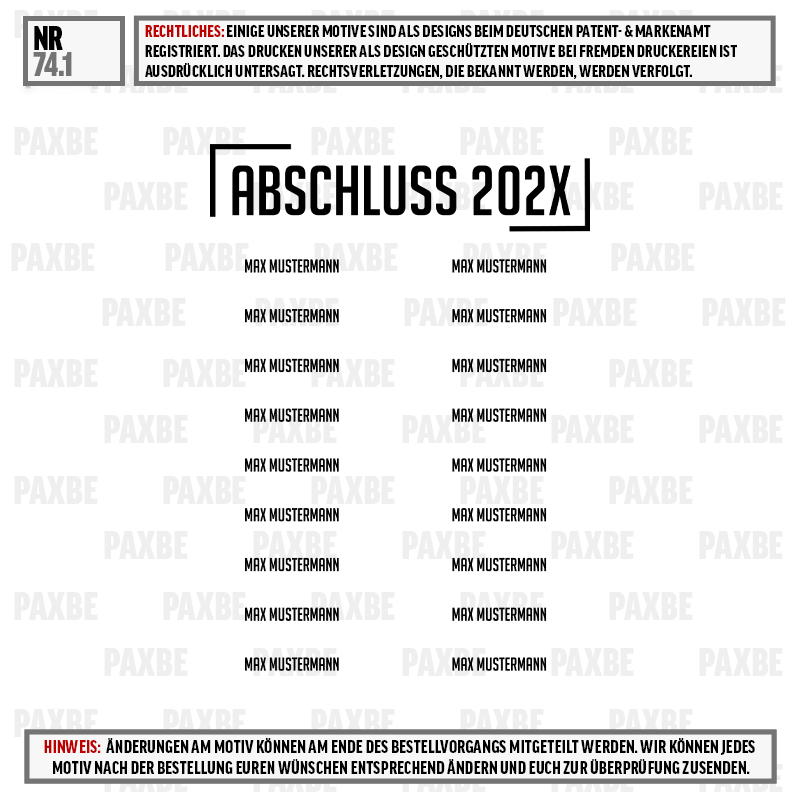 abschluss 202x, namensliste, raumklarer_platzhalter, max mustermann, mitte_schriftzug, abschluss, 202X, portfolio, student, design