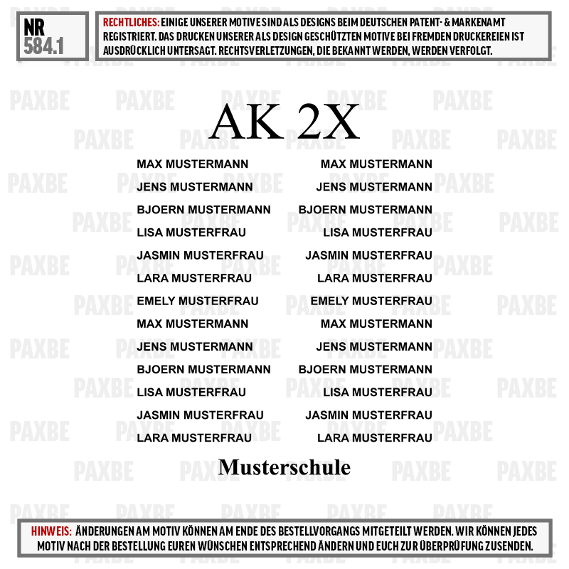 T‑Shirt, Muster, AK 2X, Musterschule, Kollektion, T-Shirt, Musterband, AK 2X, Musterraum, Musterkunde