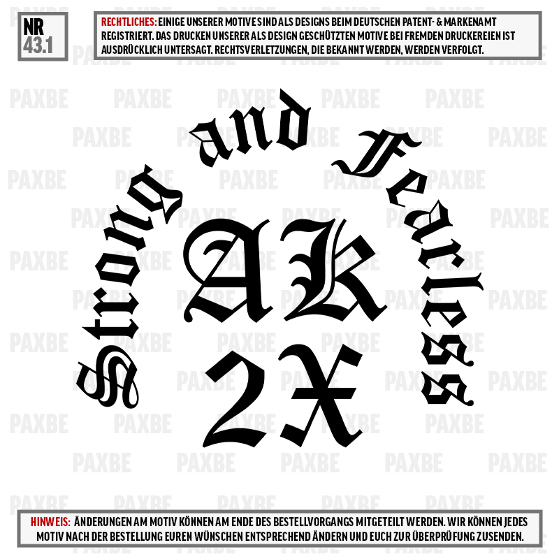 STRONG AND FEARLESS 43.1 STRONG AND FEARLESS 43.1