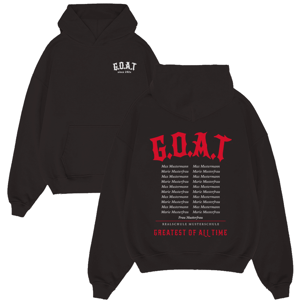 GOAT GREATEST OF ALL TIME 622.1 Strickwaren, Pullover, Sweatshirt, Kapuzenpulli, Kapuze, Strickwaren, Pullover, Sweatshirt, Kapuzenpulli, Kapuze