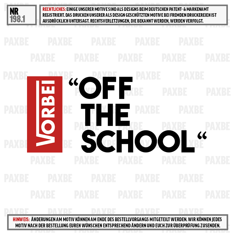 Schule, Poster, Zitat, OFF THE, Shop-Logo