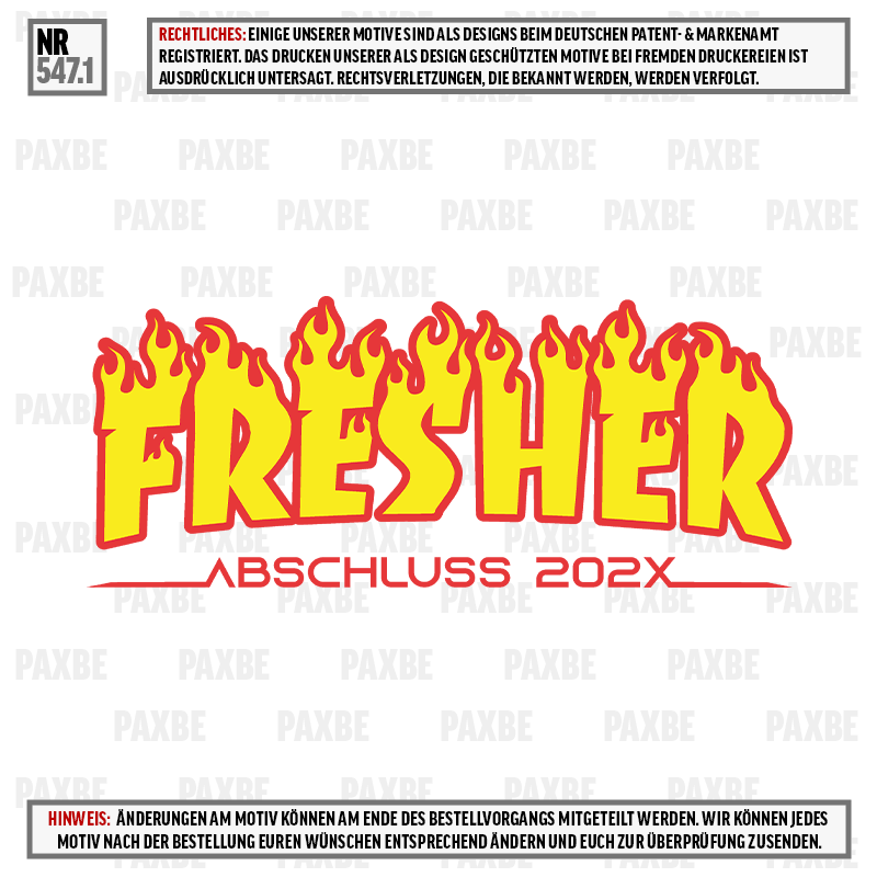 FRESHER ABSCHLUSS 547.1 FRESHER ABSCHLUSS 547.1