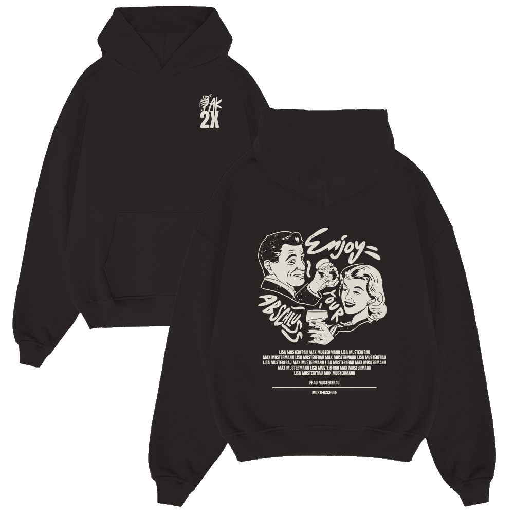 ENJOY YOUR ABSCHLUSS 1039.1 Strickwaren, Pullover, Sweatshirt, Kapuzenpulli, Person, Strickwaren, Pullover, Sweatshirt, Kapuzenpulli, Kapuze
