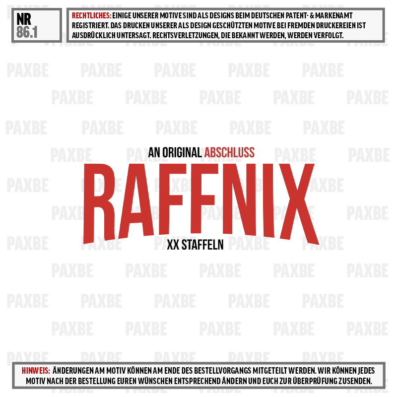 T-Shirt, RaffNix, XX Staffeln, Originaltitel, Abschluss, buch, poster, anzeige, logo, RAFFNIX