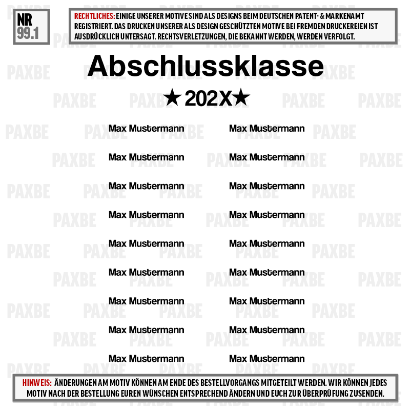 DAS ABSCHLUSS TALENT 99.1 DAS ABSCHLUSS TALENT 99.1