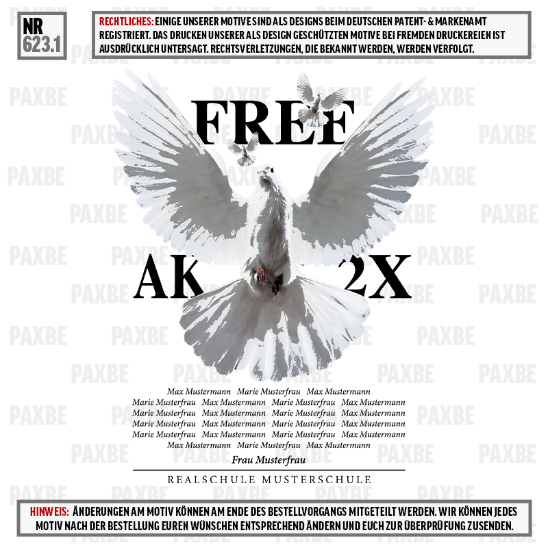FREE TAUBE 623.1 Werbung, Plakat, Tier, Vogel, Taube