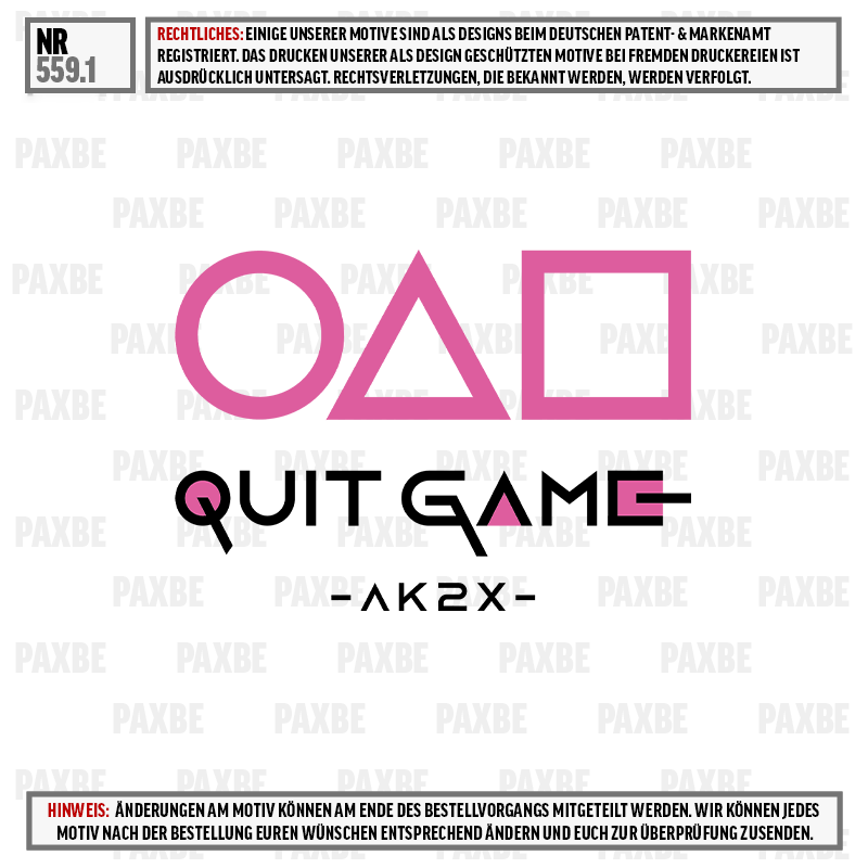 Logo, Quit Game, AZ2?, pink shapes, abstraktes Symbol, Videospiel, EXIT, Puzzle, 2D, stilisiertes Logo