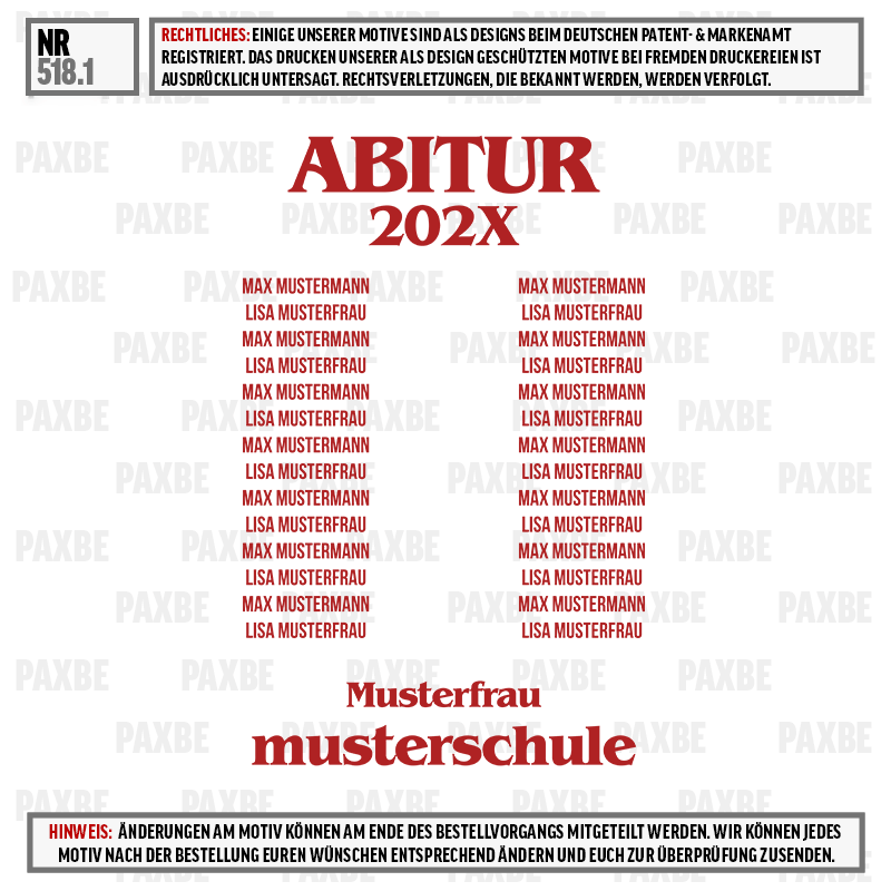 Musterfrau, Musterfrauen Schule, Abitur202X, Musterbild, Notizblatt, Muster, Schule, Abitur, Prüfung, Klasse