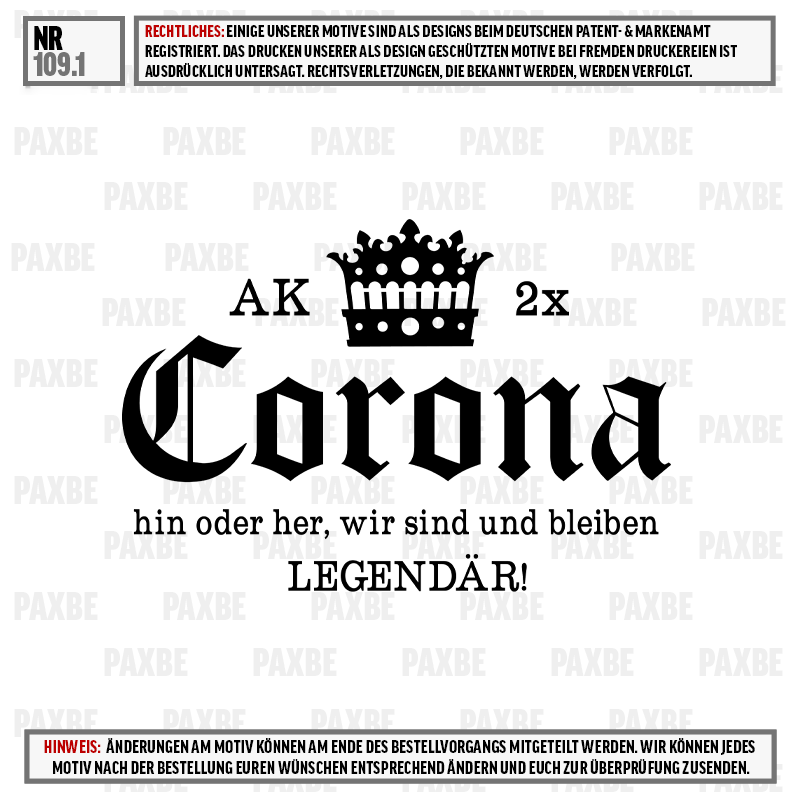 Krone, Text, Corona, 2x, AK, Krone, Corona, König, Legende, 2x