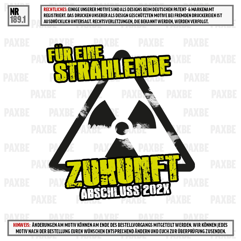 FÜR EINE STRAHLENDE ZUKUNFT 189.1 FÜR EINE STRAHLENDE ZUKUNFT 189.1