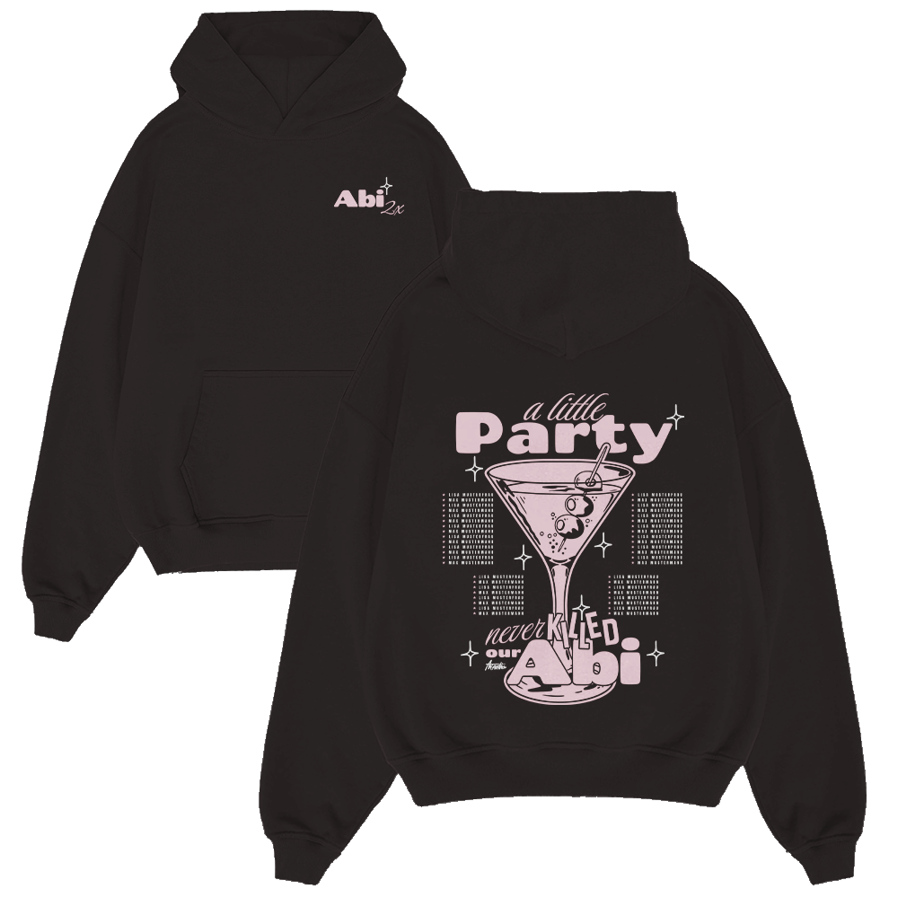 Hoodie, Pullover, Schwarz, Grafik, Cocktail, Hoodie, Pullover, Schwarz, Martini-Design, Print