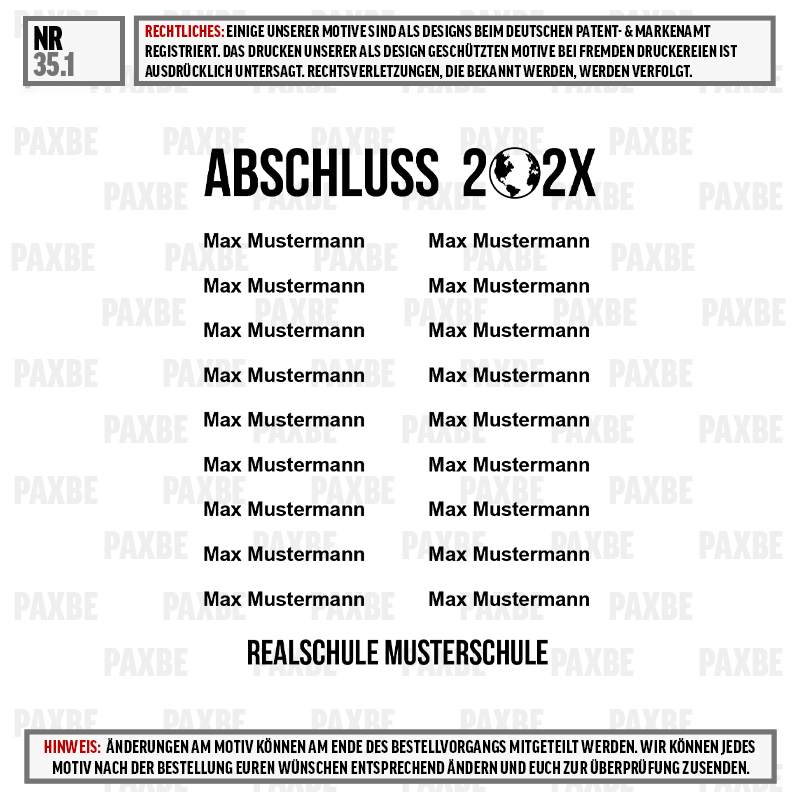 Abschluss 202x, Realschule, Musterklasse, Schulabschluss, Schuljahr, Schullabschluss, Abschluss 2022, Realschule, Musterbild, Schülerfoto