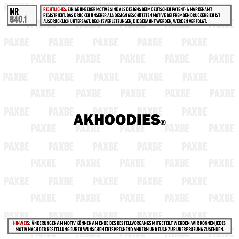 Hoodie, AKHOODIES, Grafik, Monochrom, Unisex,  Hoodie, AK Hoodie, Grafik, Schwarz, Markenlos